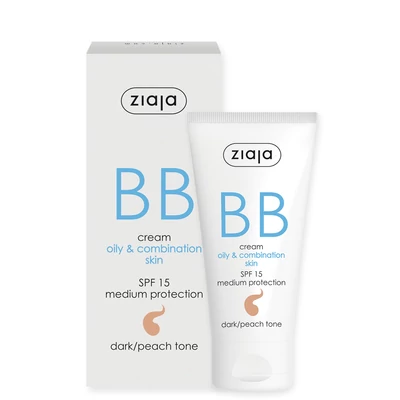ZIAJA BB krém zsíros és vegyes bőrre - sötét/barack tónus 50 ml