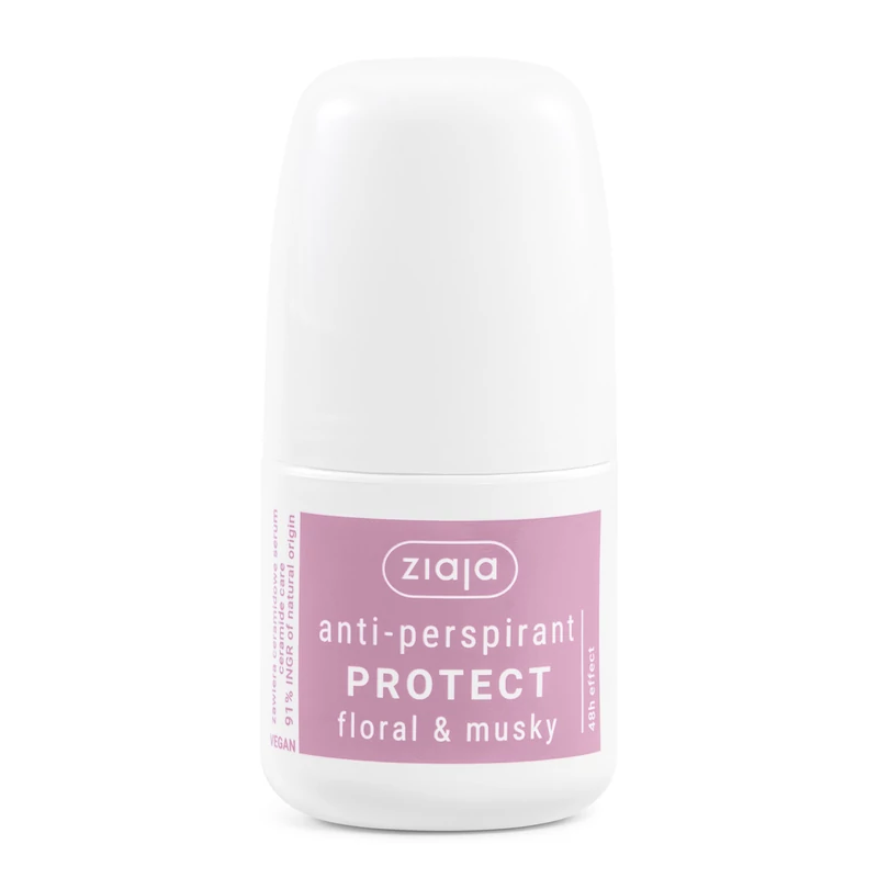  ZIAJA Izzadásgátló deo roll-on – virágos és pézsma illattal, 48 h védelem  60 ml