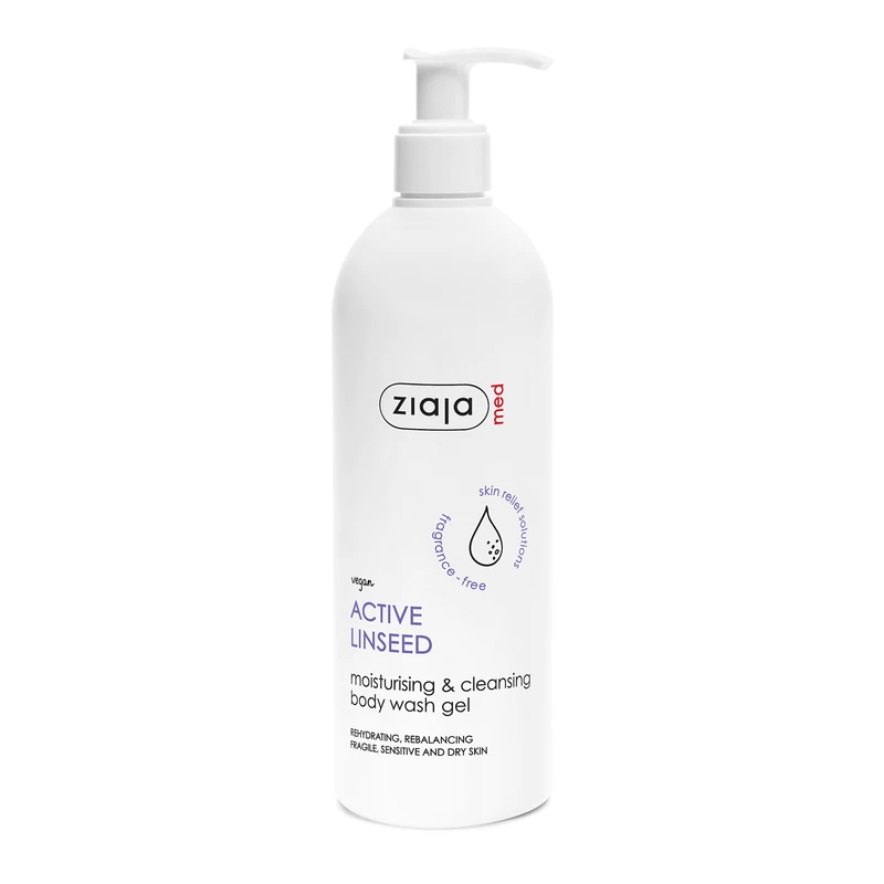 ZIAJA MED aktív lenmag tusfürdő gél 400 ml