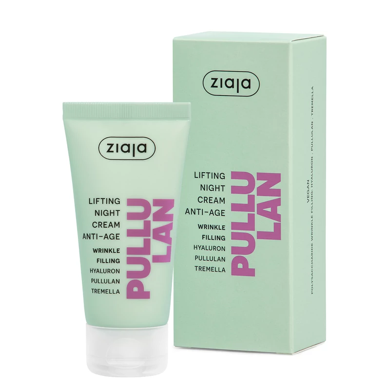 ZIAJA Pullulan bőrfeszesítő ránctalanító éjszakai arckrém 50 ml